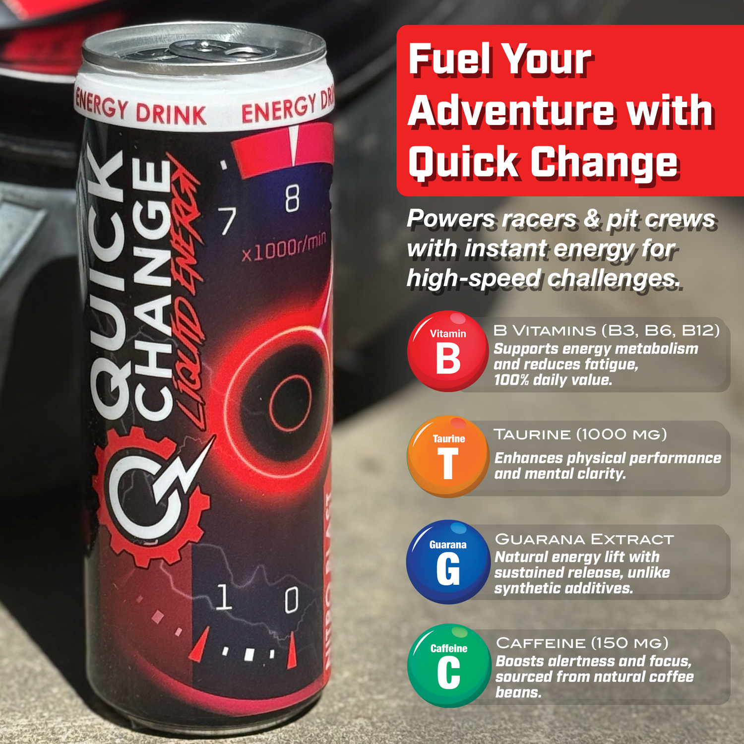 Quick Change Energy Drink Nitro Light (Sugar Free)